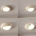 Nordic ceiling lamp bedroom ceiling lamp new cream simple children's room ceiling lamp combination 3d model