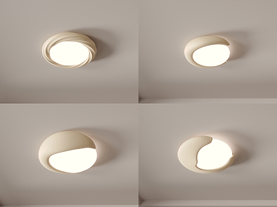 Nordic ceiling lamp bedroom ceiling lamp new cream simple children's room ceiling lamp combination 3d model