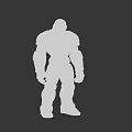 Futuristic Humanoid Mech Armor With Blue Glowing Elements And Metallic Structure