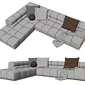 Modern corner sofa multiplayer corner sofa 3d model