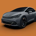 Sleek Modern Hatchback Car With Gray Body Black Roof And Sporty Alloy Wheels