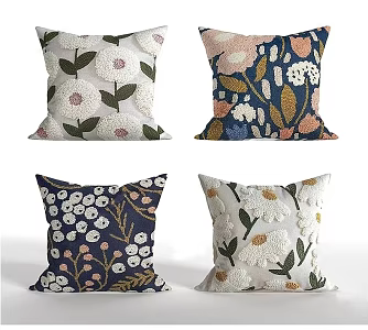 Pillow Fabric Pillow Soft Chair Cushion Modern Style Interior Design 3d model