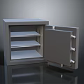 Commercial Safe With Open Door Metal Structure And Multiple Shelves For Secure Storage 3d model
