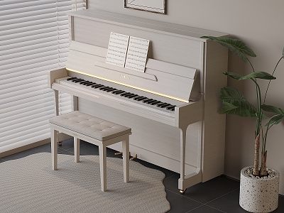 Yamaha paint piano score stool 3d model