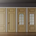 Interior Swing Doors With Various Designs Different Colors And Glass Panels 3d model