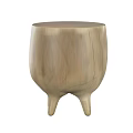 Natural Wood Stools With Round Top And Three Legs Simple Design 3d model