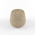 Woven Beige Stools With Artisanal Design Textured Surface And Various Shapes