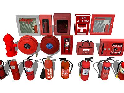 Modern fire fighting equipment model