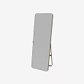 Full Length Floor Mirror With Golden Metal Stand For Modern Home Decor