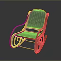 Modern Leisure Chair with Wooden Frame and Gray Cushion Rocking Design for Comfortable Home Use
