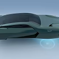 Futuristic Sleek Electric Car Concept With Aerodynamic Body And LED Headlights