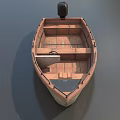 Vintage Wooden Boat With Classic Design Wooden Deck Seats And Railing