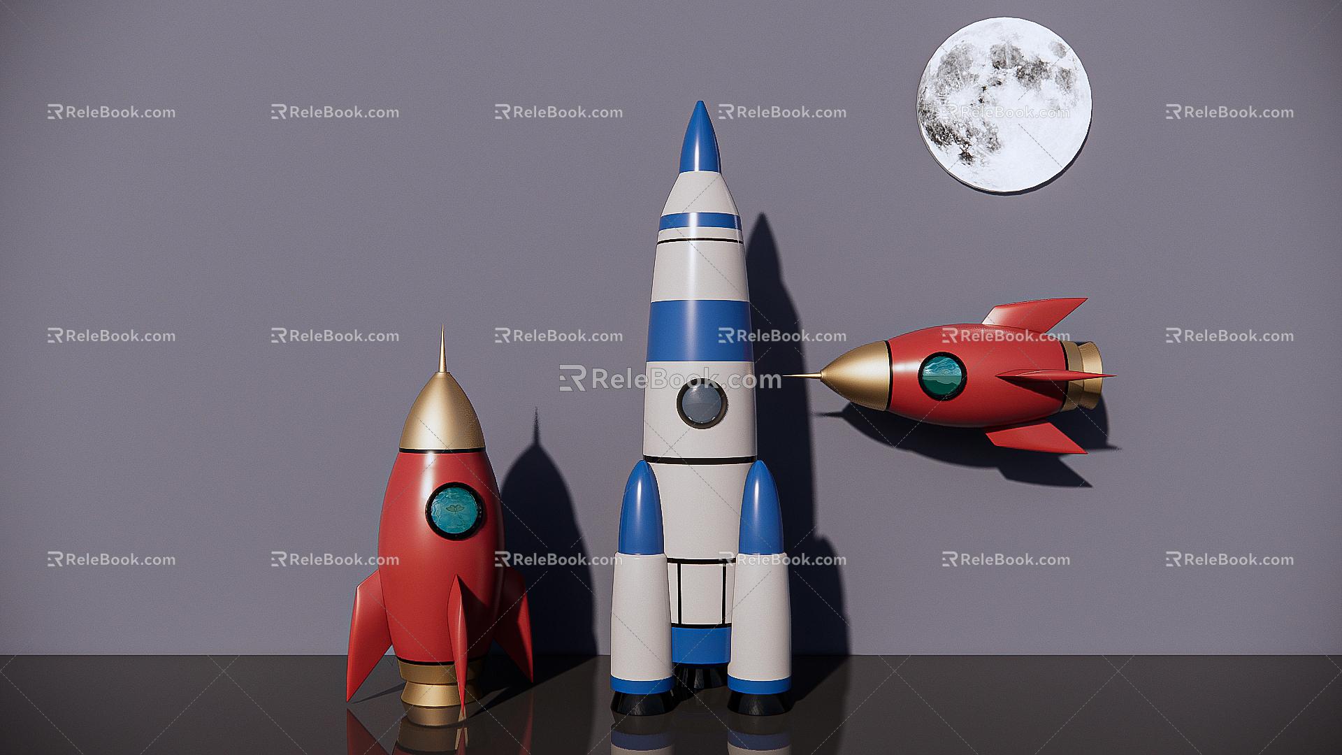 Modern ornaments Rocket ornaments 3d model