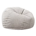 Gray Velvet Bean Bag Chair For Comfortable Modern Living Room Seating