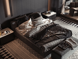 Style Commodity Bed 3d model