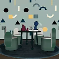 Modern Children's Tables and Chairs 3d model