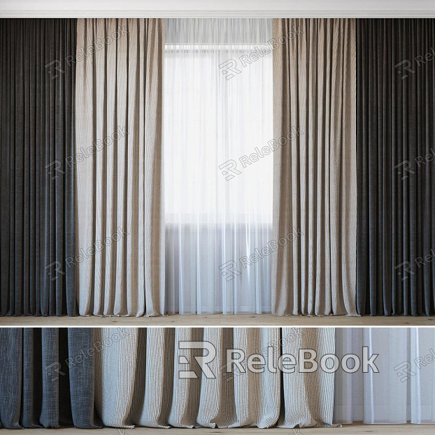 Modern Curtain Fabric Curtain model