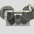 Industrial LOFT cooling tower 3d model