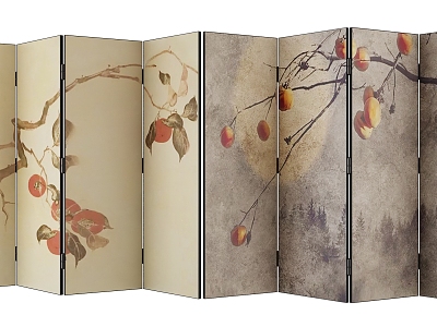 new chinese style screen 3d model