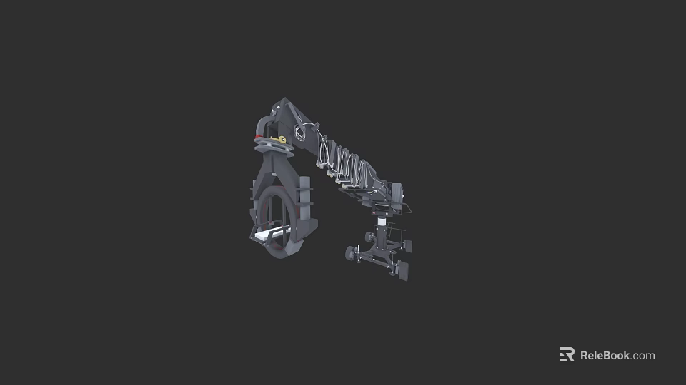 Industrial Robotic Arm Machinery With Precision Mechanical Structure And Components 3d model 