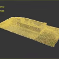 Detailed Ancient Architecture Model Featuring Weathered Stone Walls Stone Paving And Green Grass