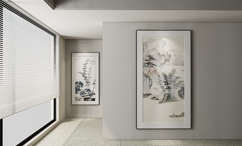 Chinese Hanging Paintings 3d model