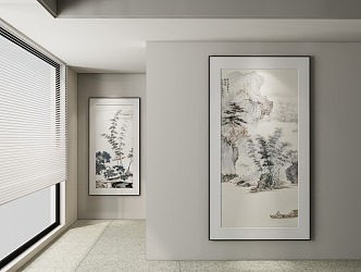 Chinese Hanging Paintings 3d model