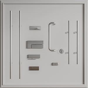 Modern handle glass door handle 3d model