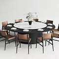 Modern Round Dining Table and Chair Round Dining Table and Chair Box Table and Chair Dining Chair 3d model