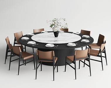 Modern Round Dining Table and Chair Round Dining Table and Chair Box Table and Chair Dining Chair 3d model