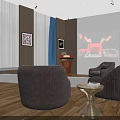 Cozy Leisure Area With Bookshelves Books Chairs Small Tables And Wooden Flooring