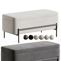 Modern Upholstered Shoe Bench With Metal Legs And Color Options