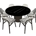 Dining table and chair combination 3d model