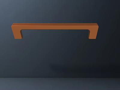 Sleek Orange Door Handle Design Against Dark Background For Modern Home 3d model