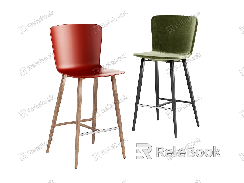 Simple Fashion Atmospheric Plastic Fabric Bar Chair Combination model