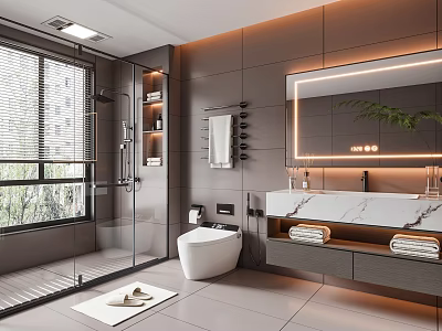 Italian Toilet Bathroom Cabinet Toilet Shower Towel Rack Jewelry Ornaments 3d model