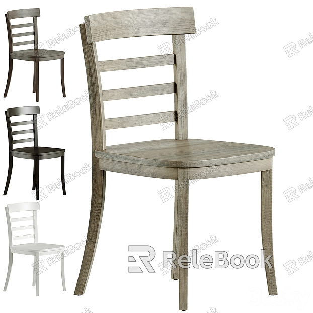 Pottery Barn New Chinese Style Solid Wood Dining Chair model