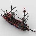 LEGO toy building blocks pirate ship sailing ship 3d model