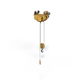 Yellow Industrial Electric Hoist Lifting Equipment With Hook And Steel Cable