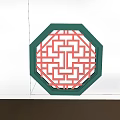 New Chinese-style openwork window classical window 3d model