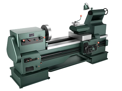 Modern Industrial Equipment Lathe 3d model