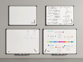 Modern Whiteboard Office Whiteboard 3d model