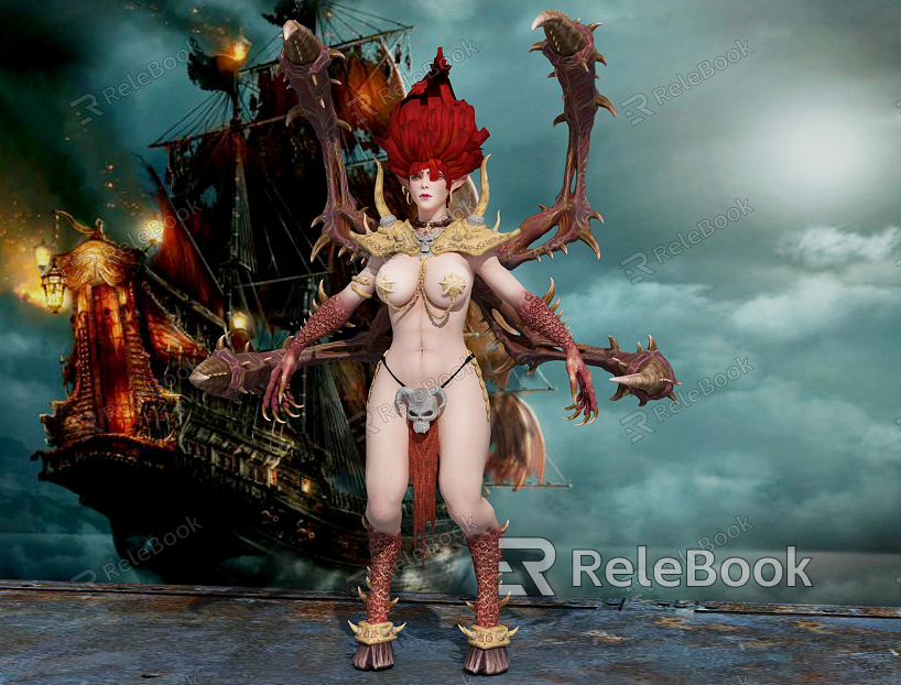 Modern game character Diablo character model