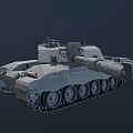 3D Rendered Military Weapon Tank With Long Cannon Barrel And Metal Tracks