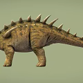 Realistic 3D Dinosaur Model With Spiked Back And Textured Skin 3d model