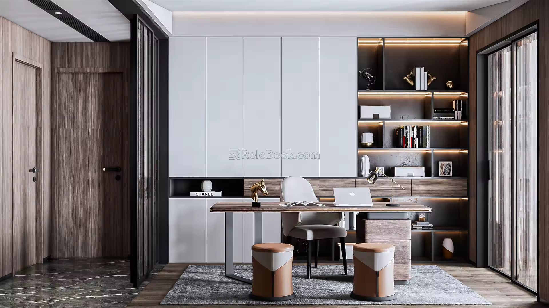 Modern study 3d model