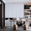 Modern study 3d model