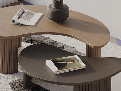 Modern coffee table model