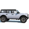 Ford Bronco Four Door Off Road SUV with Black Roof Round Headlights and Large Tires