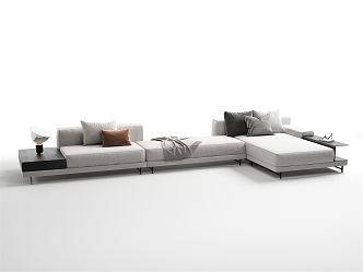 Modern corner sofa multiplayer sofa 3d model